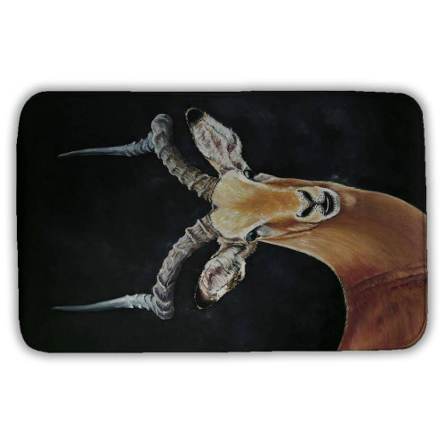 Antelope on Black Bath Mat