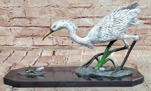 Bronze Heron Statue