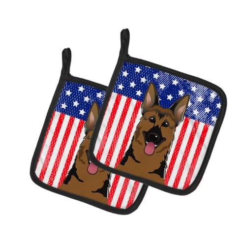 Patriotic German Shepherd Potholder