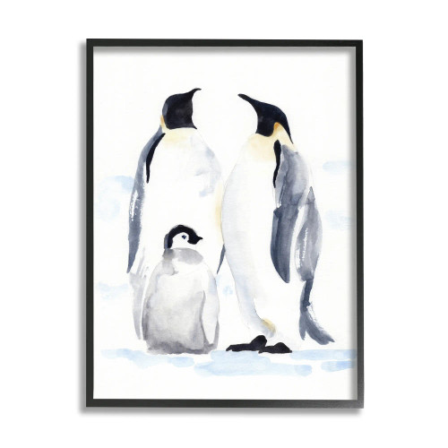 Winter Penguin Family Framed Art Print Winter Penguin Family Framed Art Print