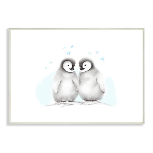 Winter Baby Penguins Art Print Plaque Winter Baby Penguins Art Print Plaque