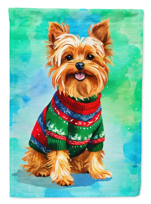 Christmas Yorkie Flag