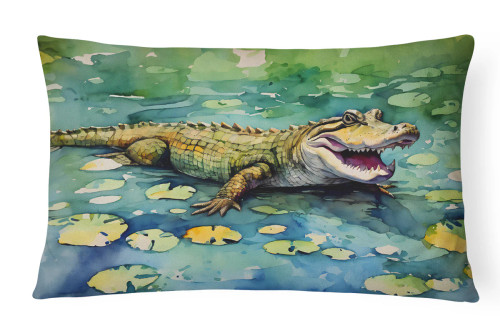 Alligator Throw Pillow - Indoor/Outdoor