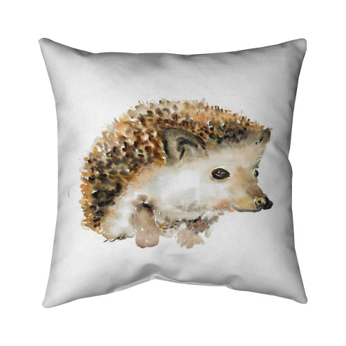 Watercolor Hedgehog Throw Pillow