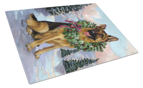 Christmas German Shepherd Cutting Board