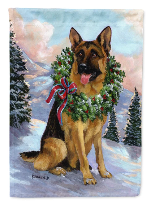 Christmas German Shepherd Flag