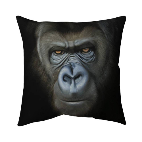 Gorilla Face Throw Pillow