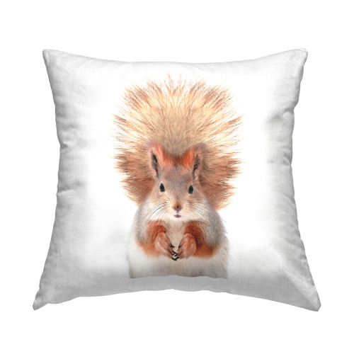 Bushy Tail Squirrel Throw Pillow