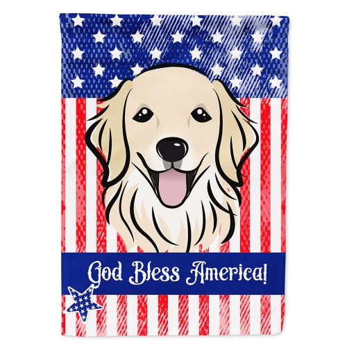 Patriotic Golden Retriever Flag