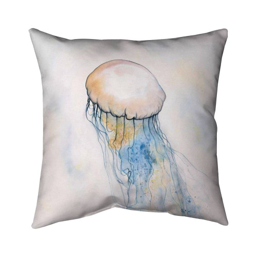 Watercolor Jellyfish Throw Pillow