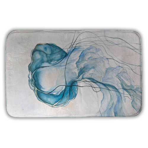 Blue Jellyfish Bath Mat