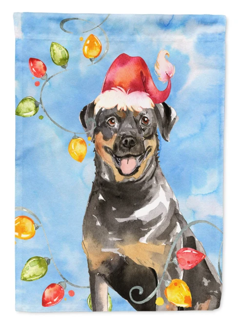 Christmas Rottweiler Flag