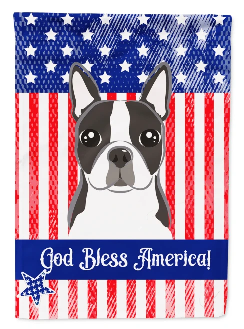 Patriotic Boston Terrier Flag