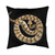 Rattlesnake on Black Throw Pillow