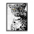 Black & White Leopard Portrait Framed Art Print