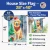 Snowy Christmas Golden Retriever House Flag