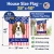 Patriotic Cavalier Spaniel House Flag