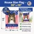 Patriotic Sheltie House Flag