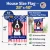 Patriotic Bernese Mountain Dog House Flag