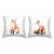 Red Fox Throw Pillow - Set of 2