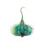 Green Art Glass Stingray Figurine