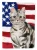 Patriotic American Shorthair Flag