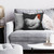 White Hen on Black Throw Pillow