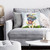 Happy Pug Throw Pillow - Size 14" x 14"