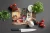 Cozy Christmas Akita Glass Cutting Board