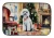 Cozy Christmas Poodle Dish Drying Mat - White