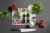 Cozy Christmas Poodle Glass Cutting Board - Black