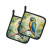 Perched Blue Macaw Potholder - Set of 2