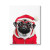 Santa Pug Canvas Art Print