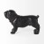 Matte Black Bulldog Sculpture