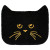Black Cat Face Doormat