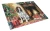 Cozy Christmas Springer Spaniel Glass Cutting Board - English