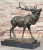 Bronze Elk Sculpture on Marble Base - Original Milo