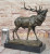 Bronze Elk Sculpture on Marble Base - Original Milo