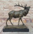 Bronze Elk Sculpture on Marble Base - Original Milo