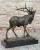 Bronze Elk Sculpture on Marble Base - Original Milo