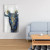 Abstract Blue Moose Canvas Art Print  -  Size 24" x 48"