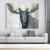 Abstract Blue Moose Canvas Art Print  -  Size 48" x 60"