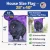 Black Pomeranian on Violet House Flag