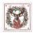 Christmas Wreath Reindeer Art Print Plaque