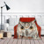 Owl on Red Throw Blanket