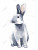 Gray Rabbit Throw Blanket