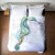 Watercolor Seahorse Duvet Cover - Queen