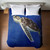Swimming Brown Sea Turtle Duvet Cover - Queen/Left