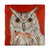 Owl on Vibrant Red Duvet Cover - Queen