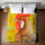 Vibrant Rooster on Yellow Duvet Cover - Queen